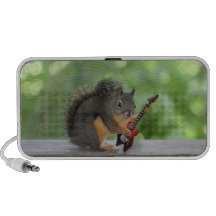 Eichhörnchen, das E-Gitarre spielt Tragbare Lautsprecher