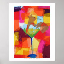 Eichhörnchen in einem Martini-Glas Posterdrucke