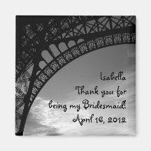 Eiffel-Turm-personalisierter Brautjungfern-Magnet