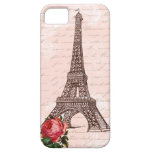 Eiffel-Turm-Rosen-und Skript-Schreiben iPhone 5 Cover