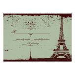 Eiffel-Turm UAWG Hochzeits-Karten Personalisierte Einladungskarte
