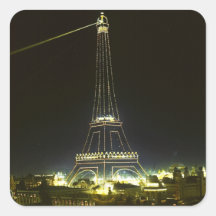 Eiffelturm belichtet bei Paris-Ausstellung 1900 Sticker