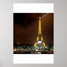 Eiffelturm bis zum Nacht Posterdrucke