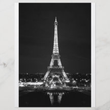 Eiffelturm nachts - B/W Flyer