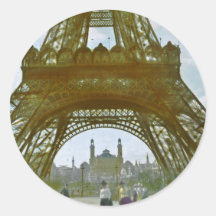 Eiffelturm-Parisausstellung 1900 Universelle Runder Sticker