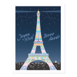Eiffelturm-Weihnachtspostkarte