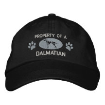 Eigentum eines Dalmatiner gestickten Hutes Besticktes Baseballcap