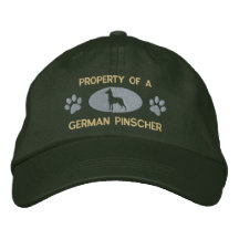 Eigentum eines deutscher Pinscher gestickten Hutes Bestickte Baseballcaps