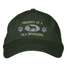 Eigentum eines Fila-Brasileiro gestickten Hutes Baseballkappe