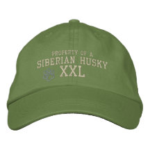 Eigentum eines sibirischer Husky gestickten Hutes Bestickte Baseballcaps