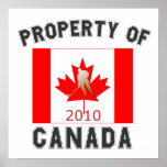 Eigentum von Kanada: Kanada-Hockey-Flaggen-Gold 20 Posterdrucke