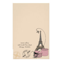 Ein Abend in kundengerechtem Briefpapier Paris Personalisiertes Druckpapier