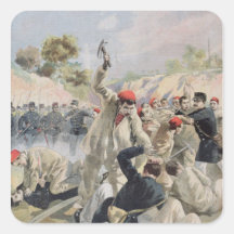 Ein Aufruhr der französischen Anarchisten in Guyan Quadratsticker
