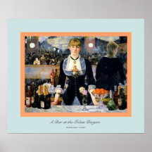 Ein Bar am Folies-Bergere ~ Edouard Manet Plakatdruck