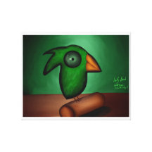 Ein belaubter Vogel Leinwanddruck