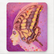 Ein bereites, SchmetterlingChapeau zu fliegen Mousepad