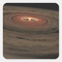 Ein brauner Zwerg umgeben durch eine wirbelnde Sch Stickers
