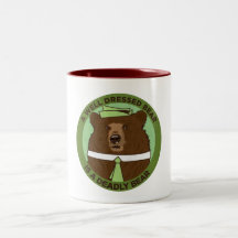 Ein Brunnen gekleideter Bär ist ein tödlicher Bär Kaffee Haferl
