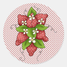 Ein Bündel Erdbeeren Stickers