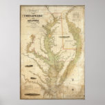 Ein Diagramm des Chesapeakes und der Delaware-Buch Posterdrucke