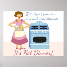 Ein gefrorenes Abendessen bedeutet das Abendessen Plakatdruck
