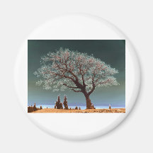 Ein geistiger Platz - geistiger Baum Kühlschrankmagnet