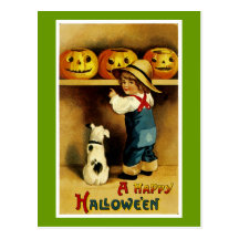 Ein glückliches Halloween Postkarte