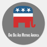 Ein großer Esels-Fehler Amerika Runde Aufkleber