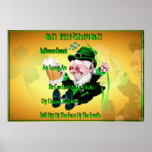 Ein Ire ist nie betrunken! Druck Plakatdruck