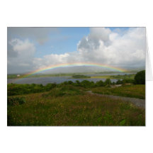 Ein irischer Segen, Regenbogen über See in Irland Karte
