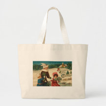 Ein Joyfull Weihnachten - Vintage Kunst Einkaufstasche