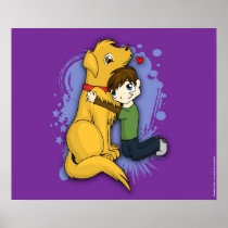 "Ein Jungen-und sein Hunde" Plakat poster