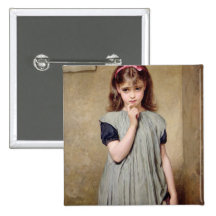 Ein junges Mädchen im Klassenzimmer, 1876 (Öl auf  Buttons