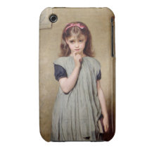 Ein junges Mädchen im Klassenzimmer, 1876 (Öl auf  iPhone 3 Hülle