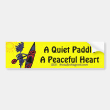 Ein Kayak ruhige Paddel-Wellen Autosticker