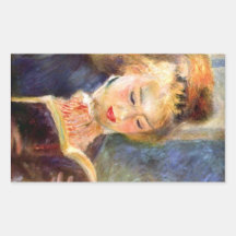 Ein lesengirl1 durch Pierre Renoir Stickers