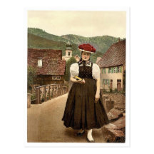 Ein Mädchen des Schwarzwalds, Schwarzwald, Baden,  Postkarten