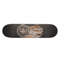 ein onefelix Entwurf "Ketten-Faust-" Skateboard Personalisierte Skatedecks