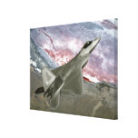 Ein Raubvogel F/A-22 fliegt eine Ausbildungsmissio Galerie Faltleinwand