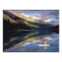 Ein Rower auf Banff See im Kanada HERRN) Foto Drucke