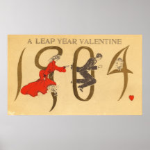 Ein Schaltjahr-Valentinsgruß 1904 Plakatdrucke