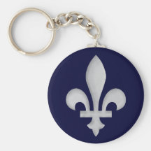 Ein Silber Fleur-De-lys Keychain Schlüsselband