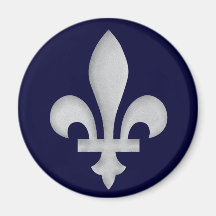 Ein Silber Fleur-De-lys Magnet