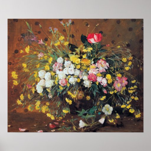 Ein Vase des Blumen-Plakats