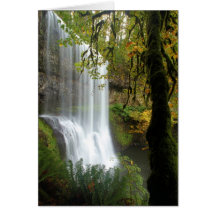Ein Wasserfall am Silber fällt Staats-Park Grußkarten