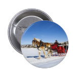 Ein Western-Weihnachten - PferdeweihnachtsSleigh Anstecknadelbuttons