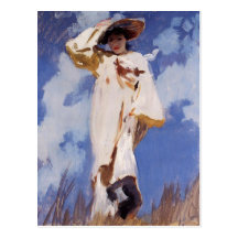Ein Windstoß durch John Singer Sargent Postkarte