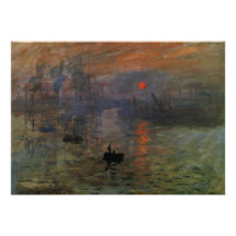 Eindruck, Sonnenaufgang durch Monet Vintagen Impre Personalisierte Ankündigungskarte