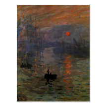 Eindruck, Sonnenaufgang durch Monet Vintagen Impre Postkarten