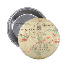 Eine authentische 1690 Piraten-Karte (mit Verschön Anstecknadelbutton